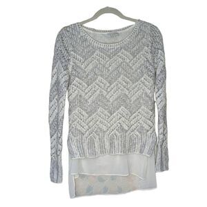 Women's Lucky Brand Chevron Knit High Low Sweater, Small